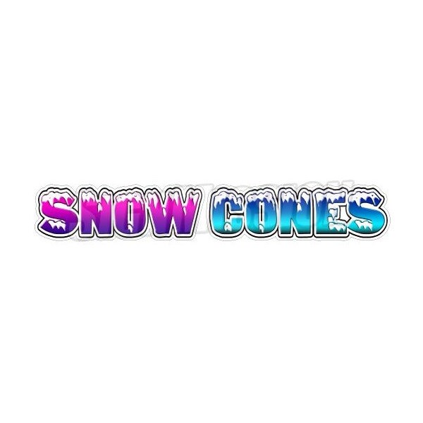 Safety Sign, 48 in Height, Vinyl, 18 in Length, Snow Cones